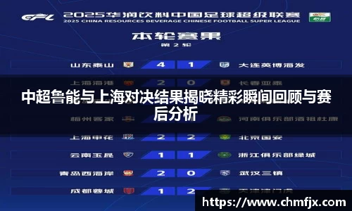 中超鲁能与上海对决结果揭晓精彩瞬间回顾与赛后分析